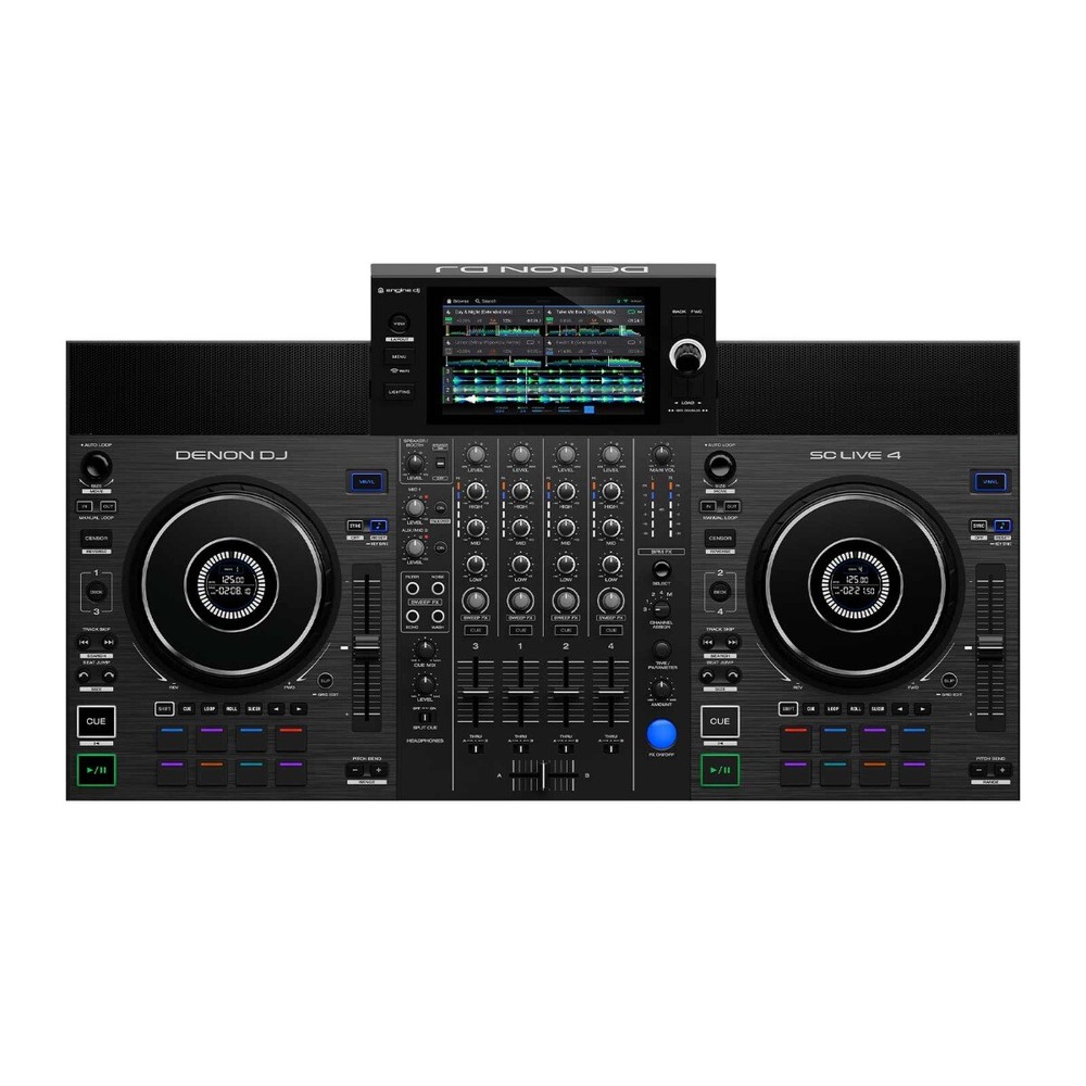 Denon SC LIVE 4 4-Deck 7" Touchscreen Standalone DJ Controller w Travel Case
