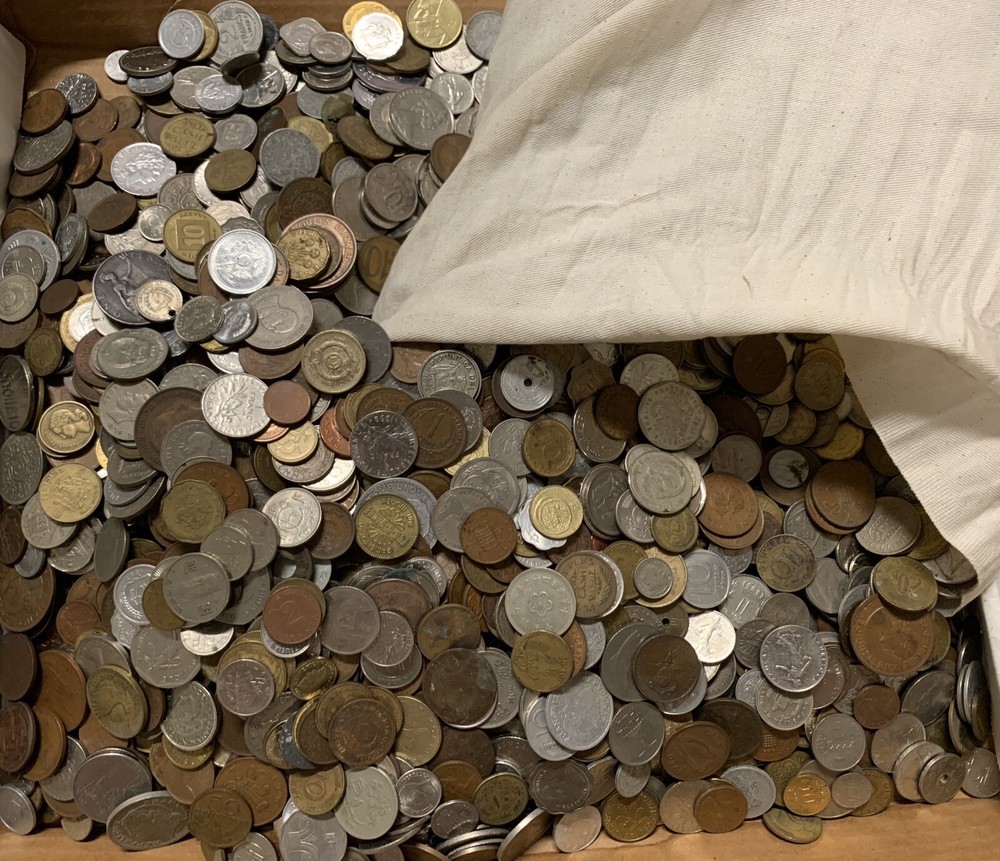 Bulk Mixed Foreign World Coins Lot 1 Lb Pound
