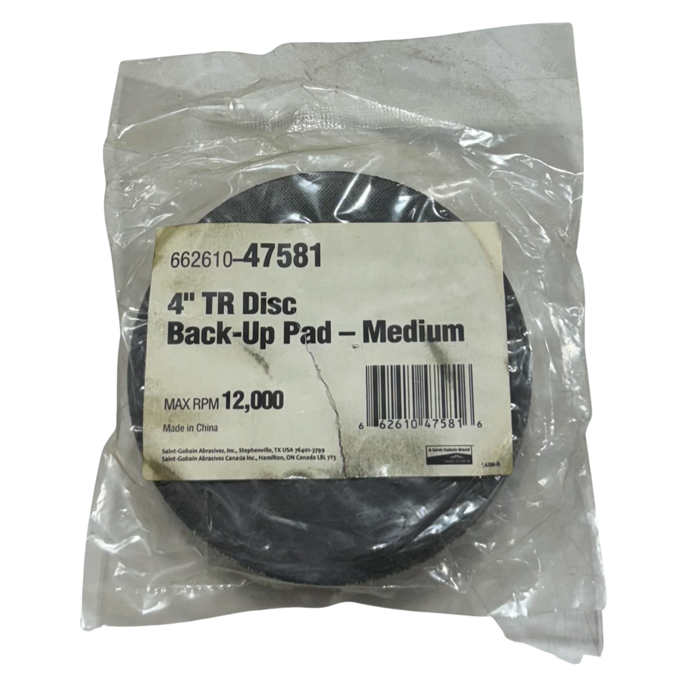 Norton 4" TR Disc Backing Pad Quick Change 1/4" Shank Medium Density