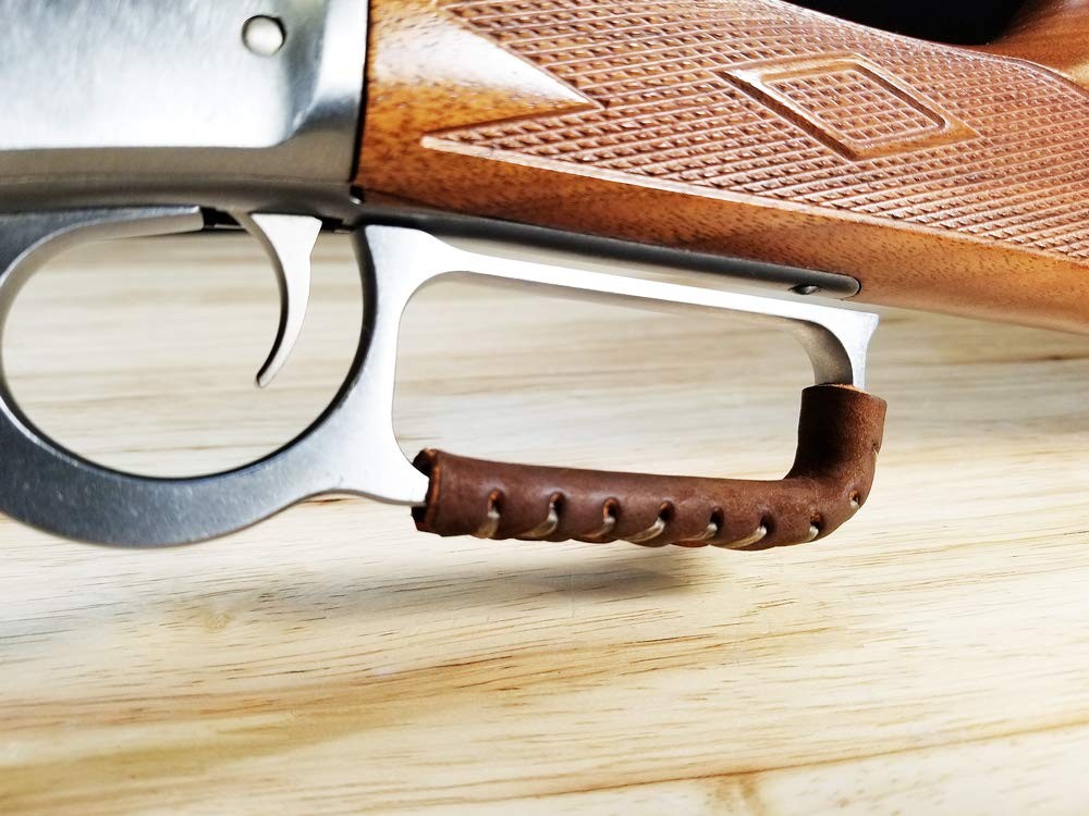 D4 Guns Handcrafted Leather Lever Wrap small, medium, Large, Black/Dark Brown