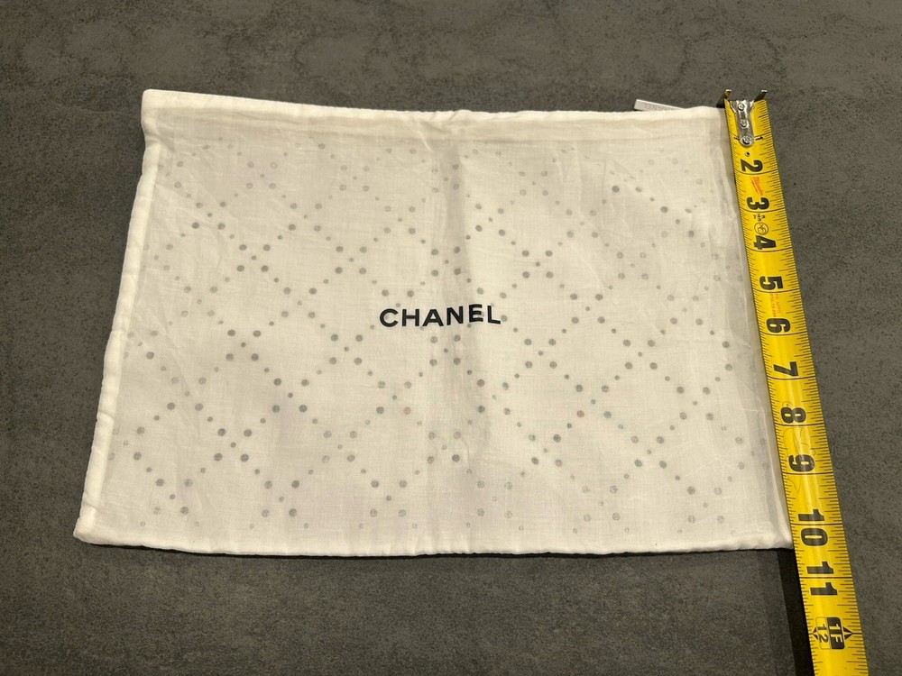 Authentic Chanel White Dust Bag 14 X 10 Inch
