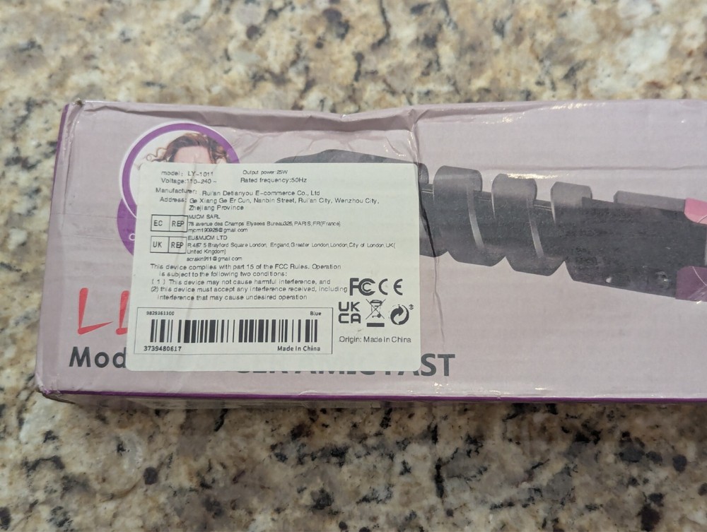 LUYI Cermamic Modelador Curling Iron LY-1011 Blue