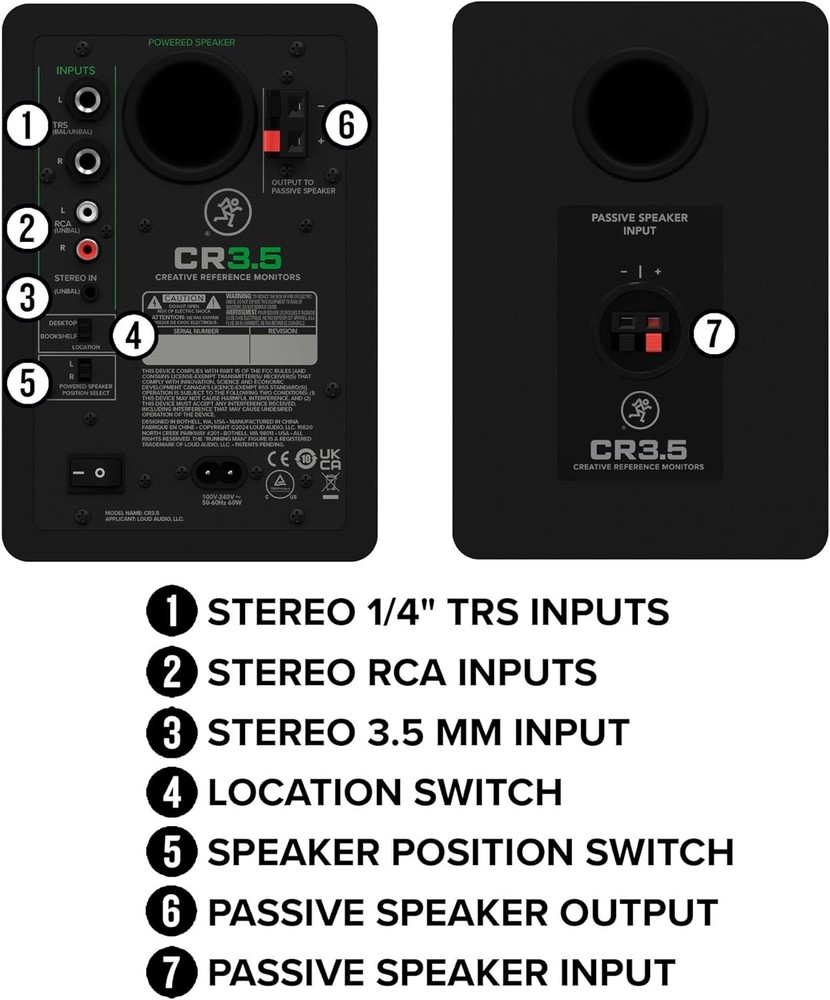 Mackie CR3.5BT 3.5" Creative Reference Powered Studio Monitors with Bluetooth