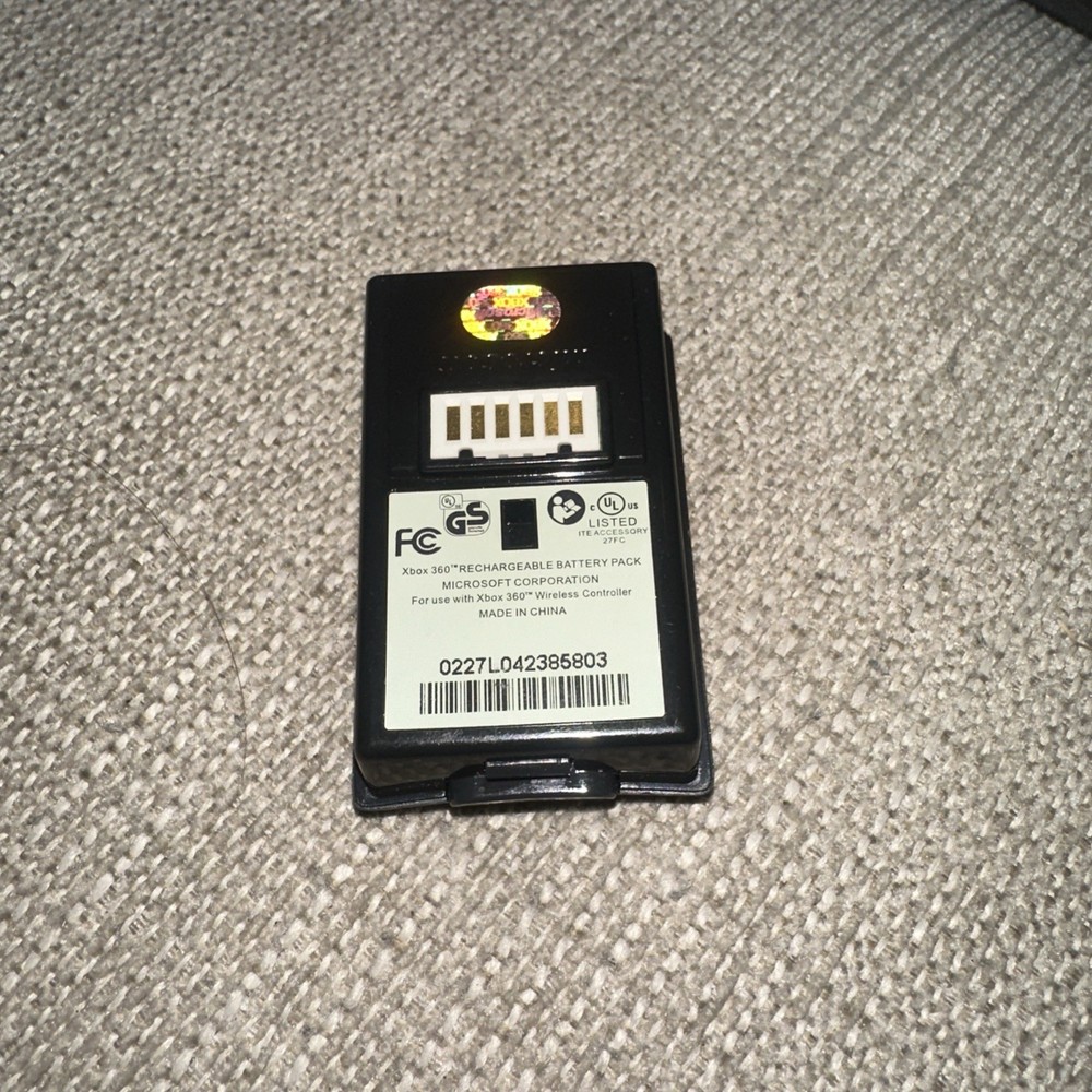 OEM Microsoft Xbox 360 Black Wireless Controller Rechargeable Battery Pack As Is
