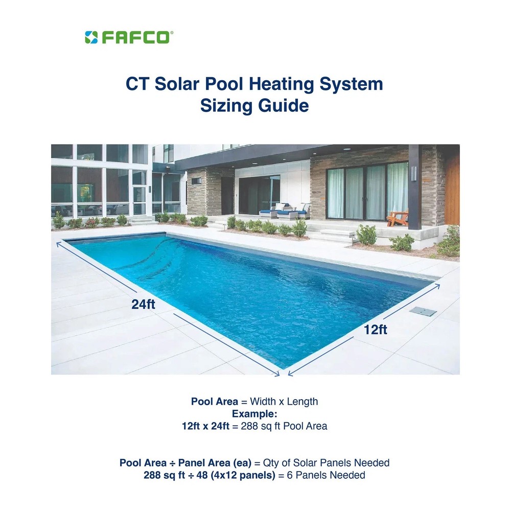 FAFCO Connected Tube GENUINE 2ft x 10ft SunSaver Solar Pool Heating Panel