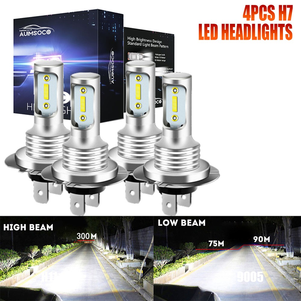 For Hyundai Sonata 2011-2014 8000K LED Headlight High Low Beam Combo 4*Bulbs Kit