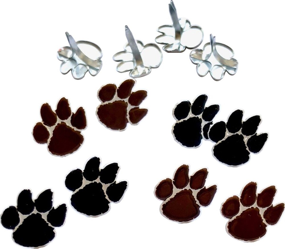 Eyelet Outlet Shape Brads 12/Pkg-Animal Print - 6 Pack