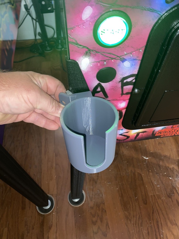 Pinball Machine Cup/Drink/Pop/Soda Holder Front or Side Mount GRAY/GREY