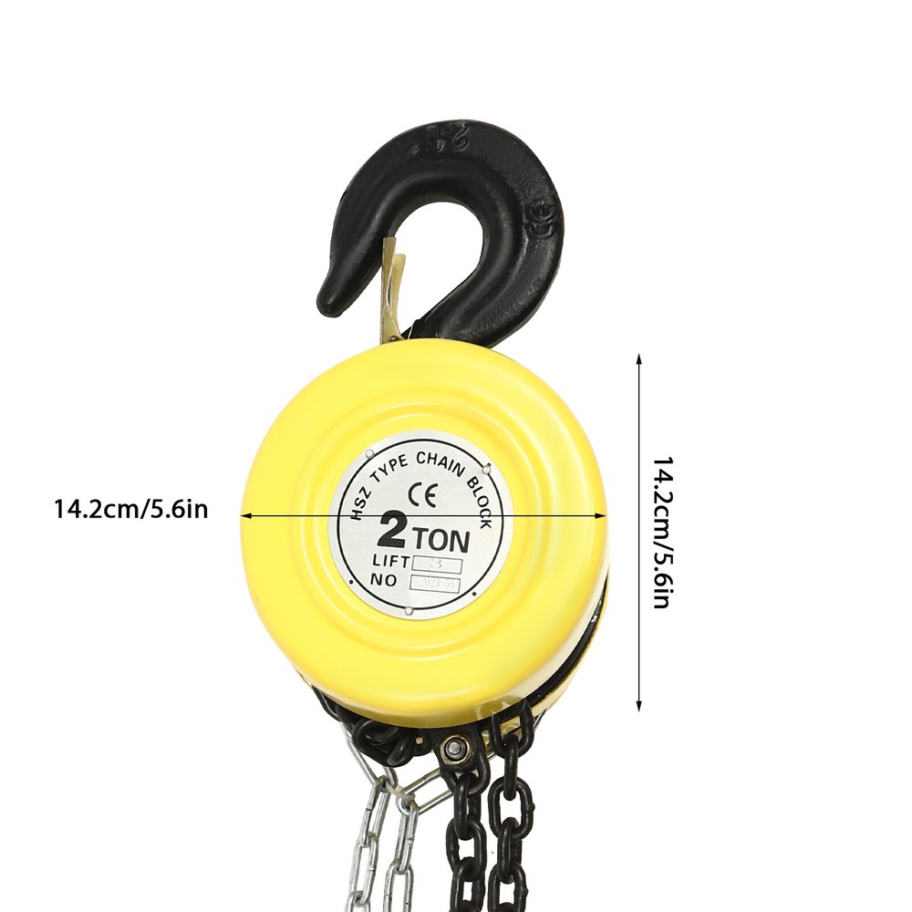 2 Ton Chain Puller Block Hoist Hand Tool 10ft Lifting Height w/ Hook SALE