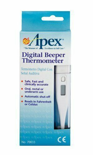 Apex Flex-Tip Digital Beeper Thermometer Clinically Accurate Automatic Shut-Off