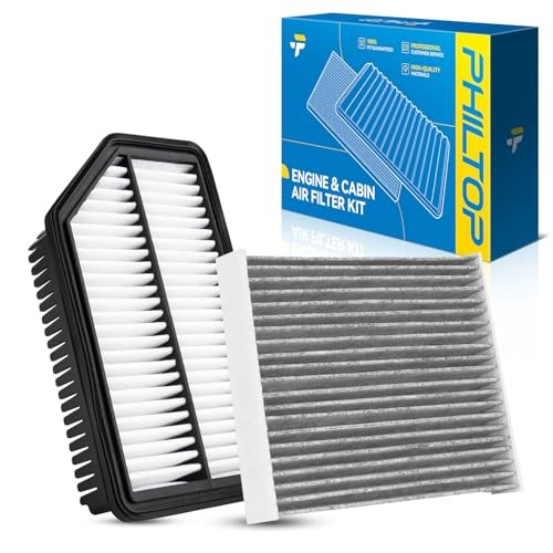 Engine & Cabin Air Filter Set, Compatible With Kia Soul 2014 CA11206+CF12002