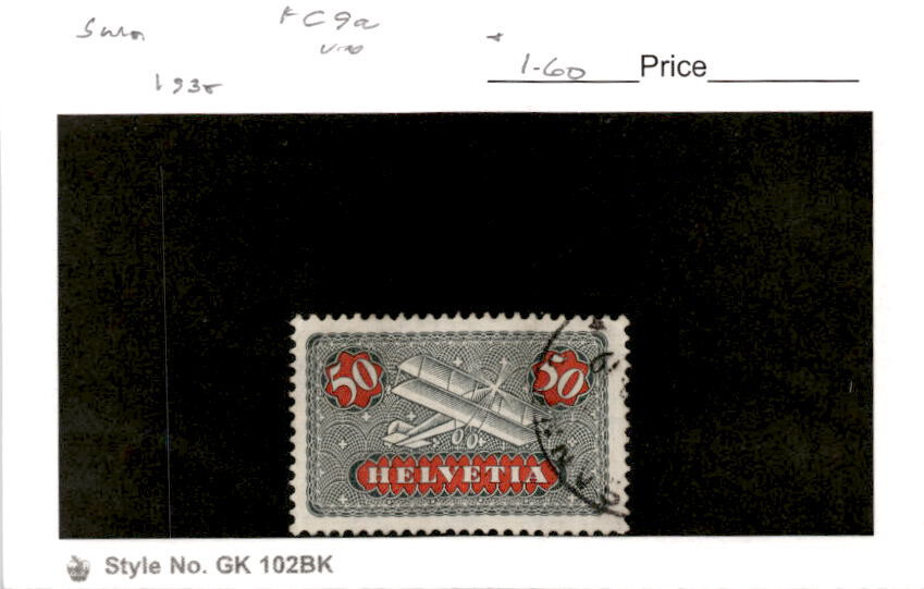 Switzerland, Postage Stamp, #C9a Used, 1935 Airplane (AG)