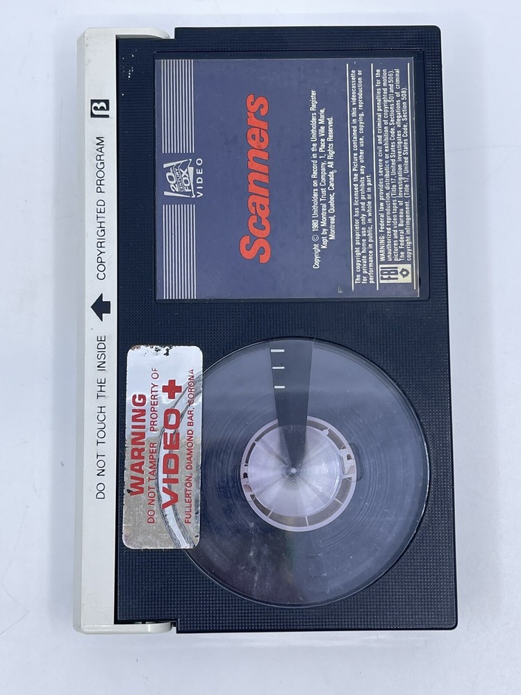 SCANNERS BETA JENNIFER O'NEILL 20 CENTURY FOX VIDEO 1982 SIDE LOAD TESTED