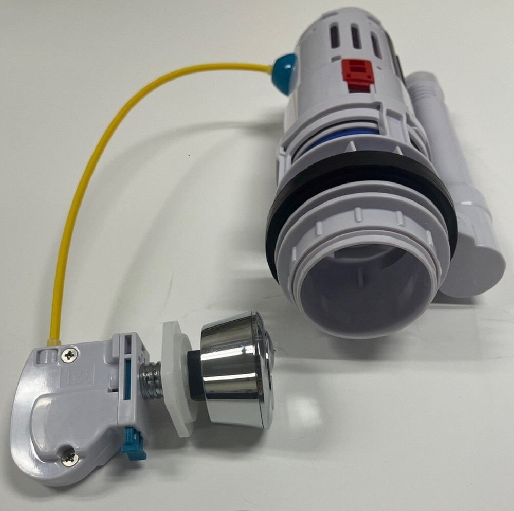 2.5-inch, Dual Flush Valve has adjustable Overflow Tube, Cable activated Flush.