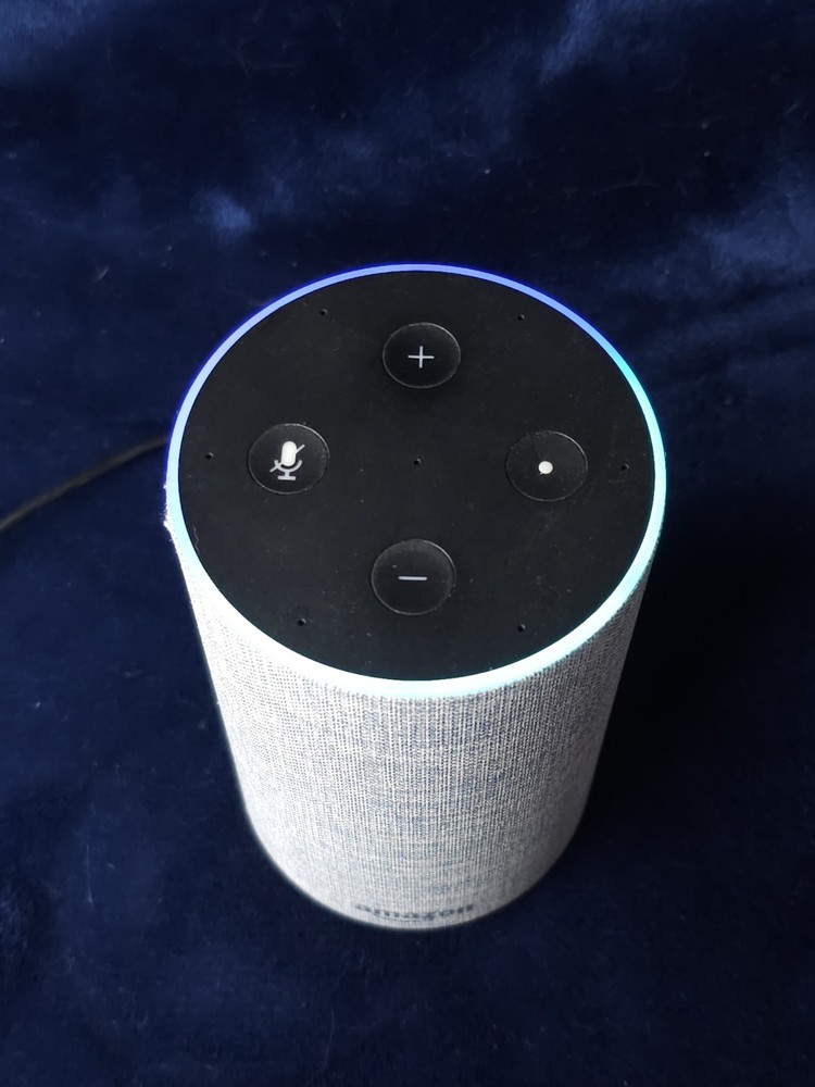 Amazon Echo (2nd Generation) Smart Assistant, Alexa Heather Grey Fabric