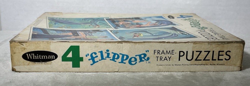 Whitman 4 Flipper Frame-Tray Puzzles 1966 Complete Vintage