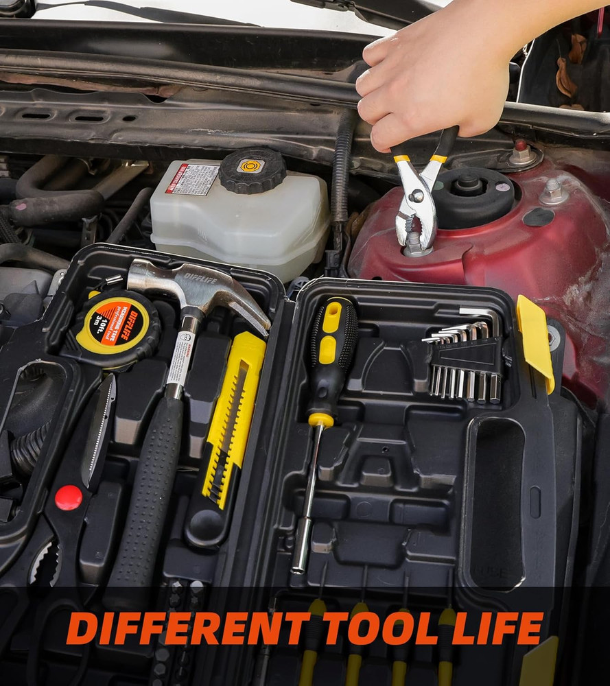 40-Pc Tool Set - General Household Hand Tool Kit Plastic Toolbox Storage Case…