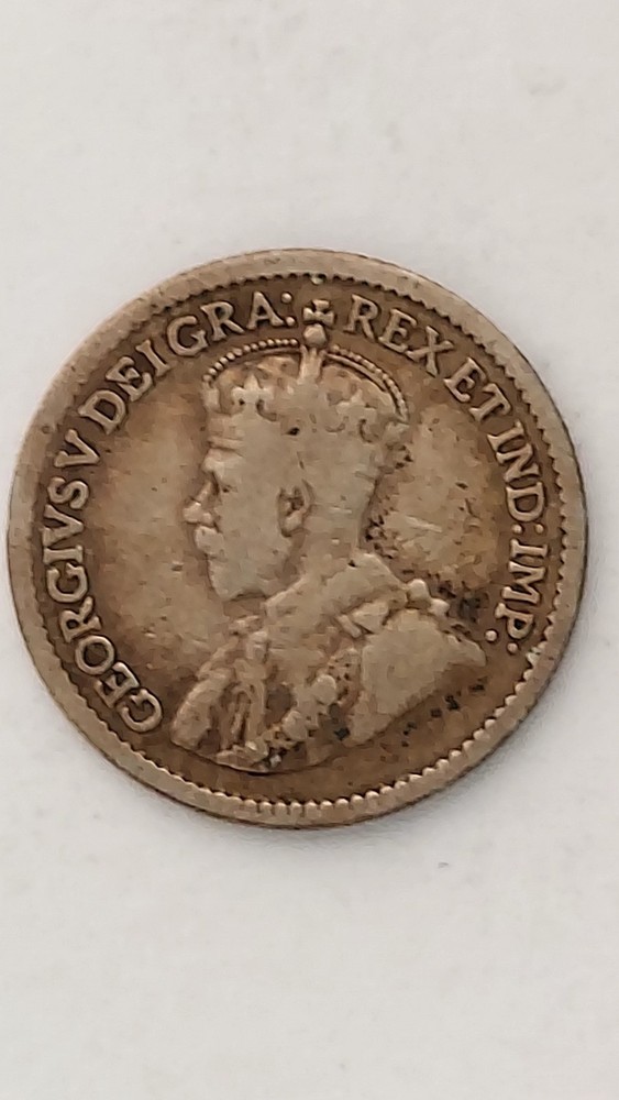 1914 Canada 5 Cent Silver, .925 Silver