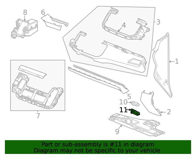 Genuine GM Lamp Bracket 84905682