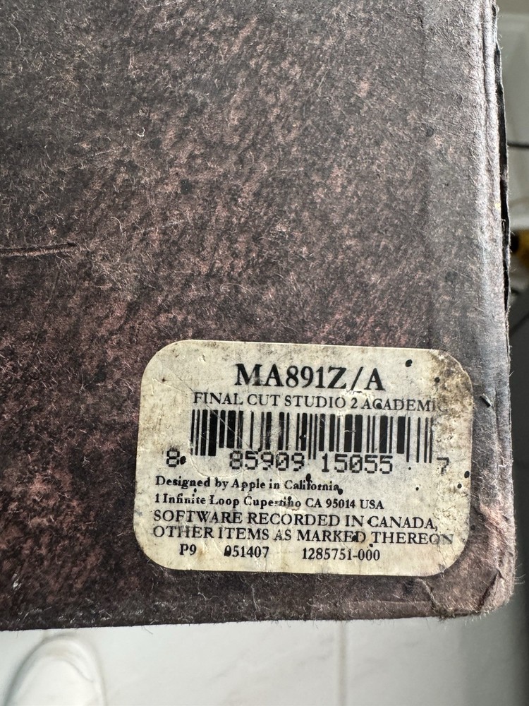 Apple Final Cut Studio 2 Pro Suite Full Box Set Manuals Discs Mac