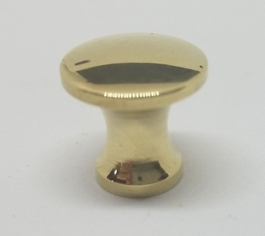 1/2" Polished Turned Solid Brass BOOKCASE Knob desk small cabinet drawer pull...