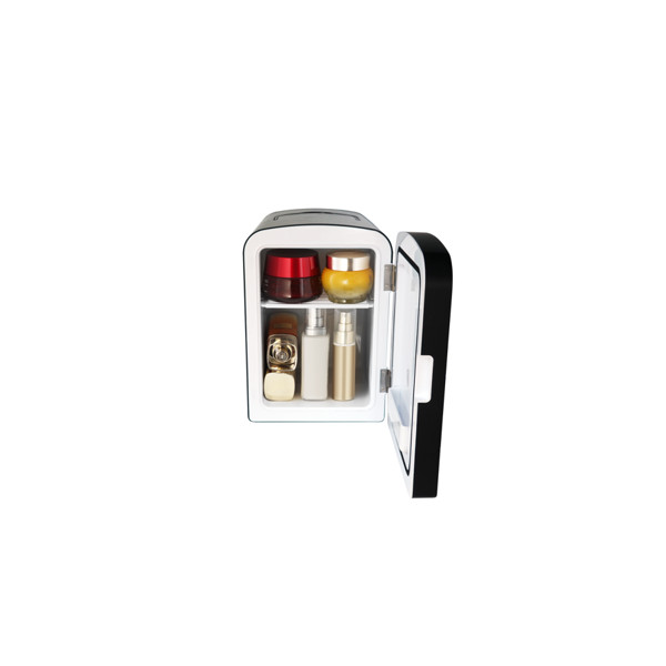 Frigidaire, 9 Can Beauty Lighted Mirror Fridge, Black