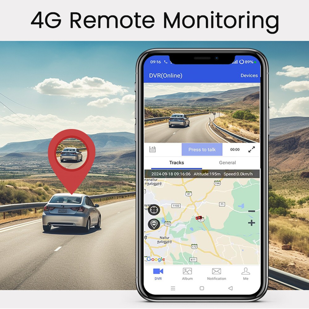 3 Channel RearView Mirorr With OEM Bracket Dash Cam Android 10 Remote Live-View