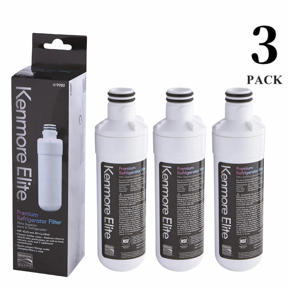 3 Pack Kenmore 9980 refrigerator water filter （New Sealed)