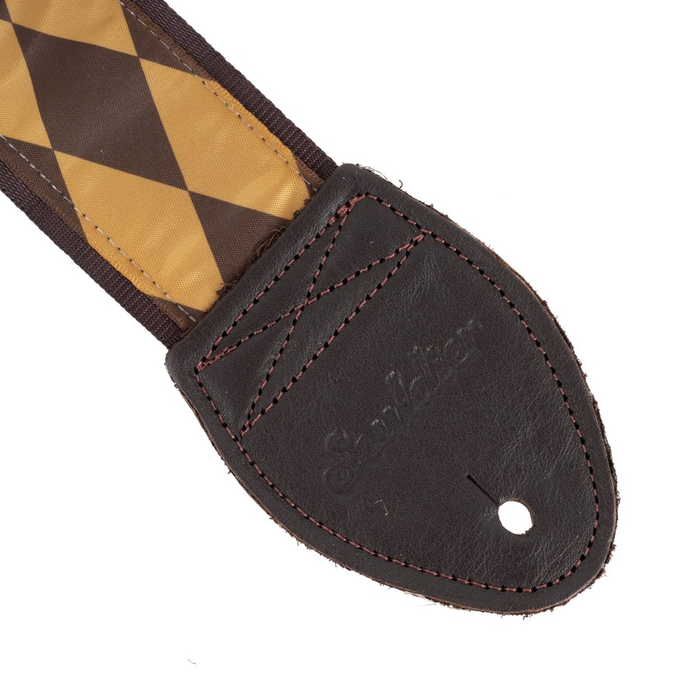 Souldier "Diamond" Gold & Brown Pattern 2" Guitar Strap