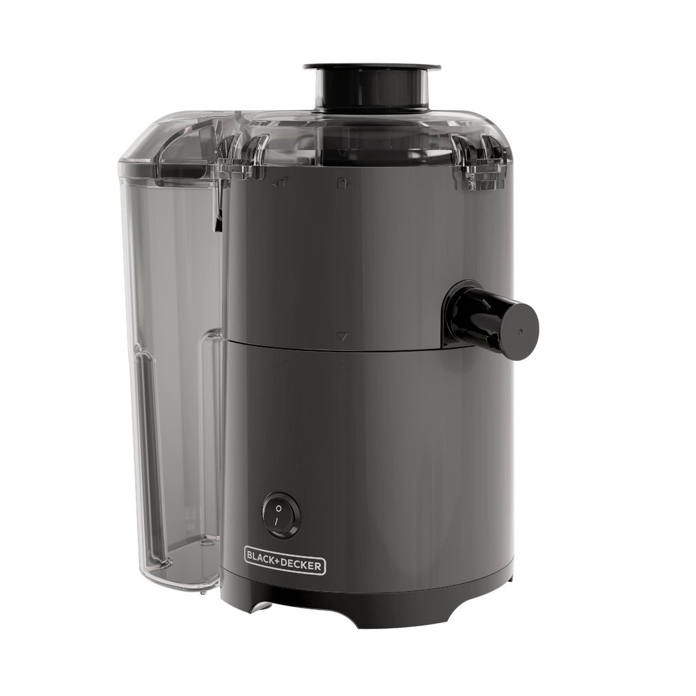 BLACK+DECKER Fruit & Vegetable Juicer Extractor, 400-Watt, Quiet, Black Plastic