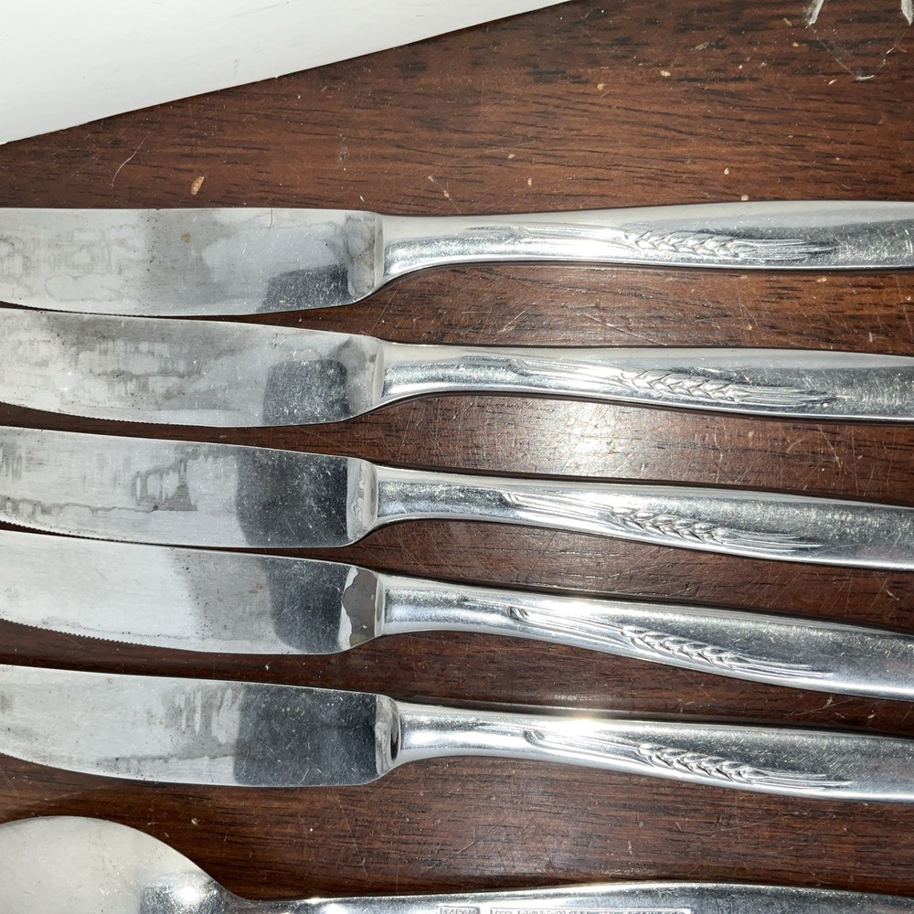 Prudential Stainless “Wheat Sprig” Flatware 30 PC Set
