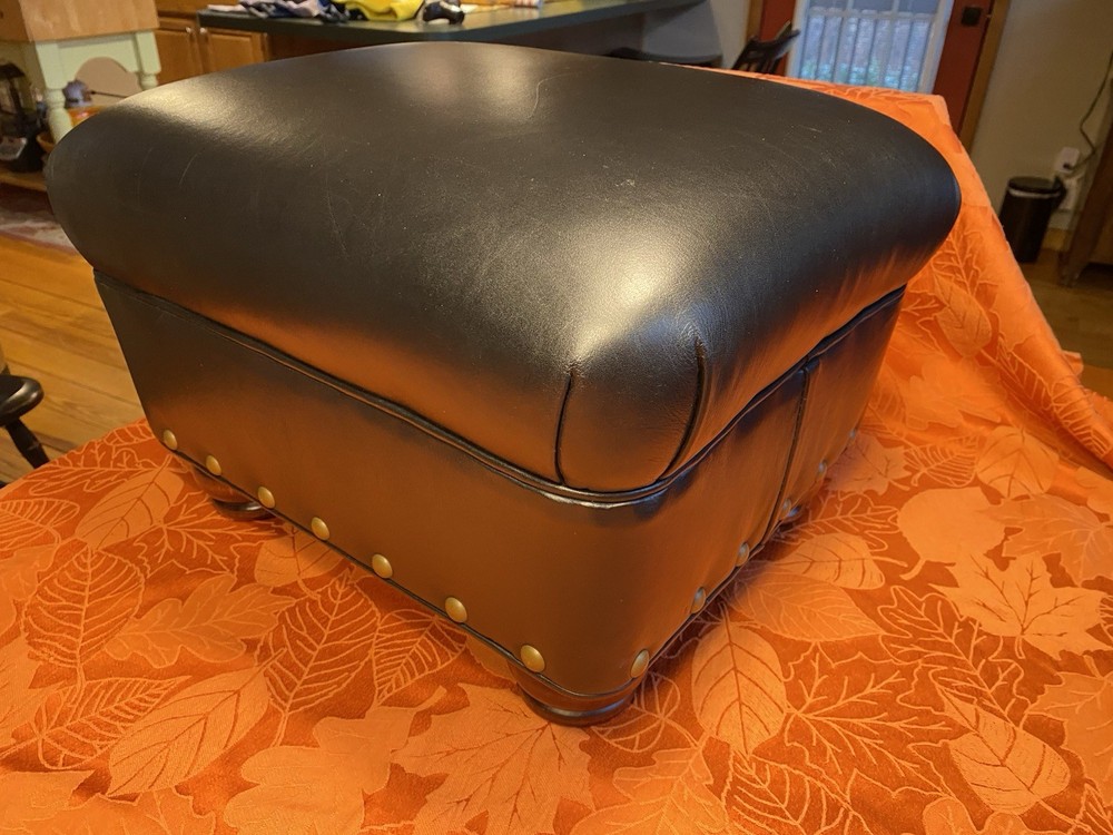 Hancock & Moore Leather Footstool 099