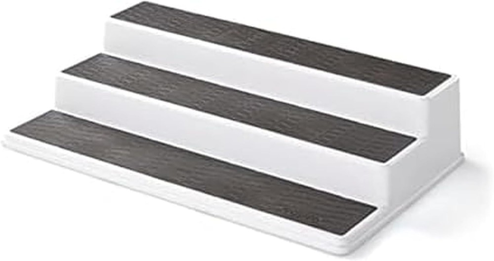 Copco 3-layer non-slip spice rack/storage rack, white/grey, non-slip design.