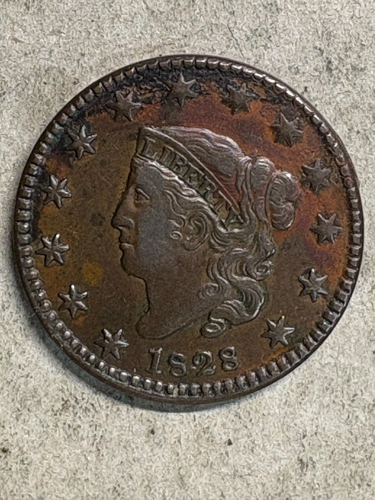 1828 Small Date Classic Head Large Cent XF