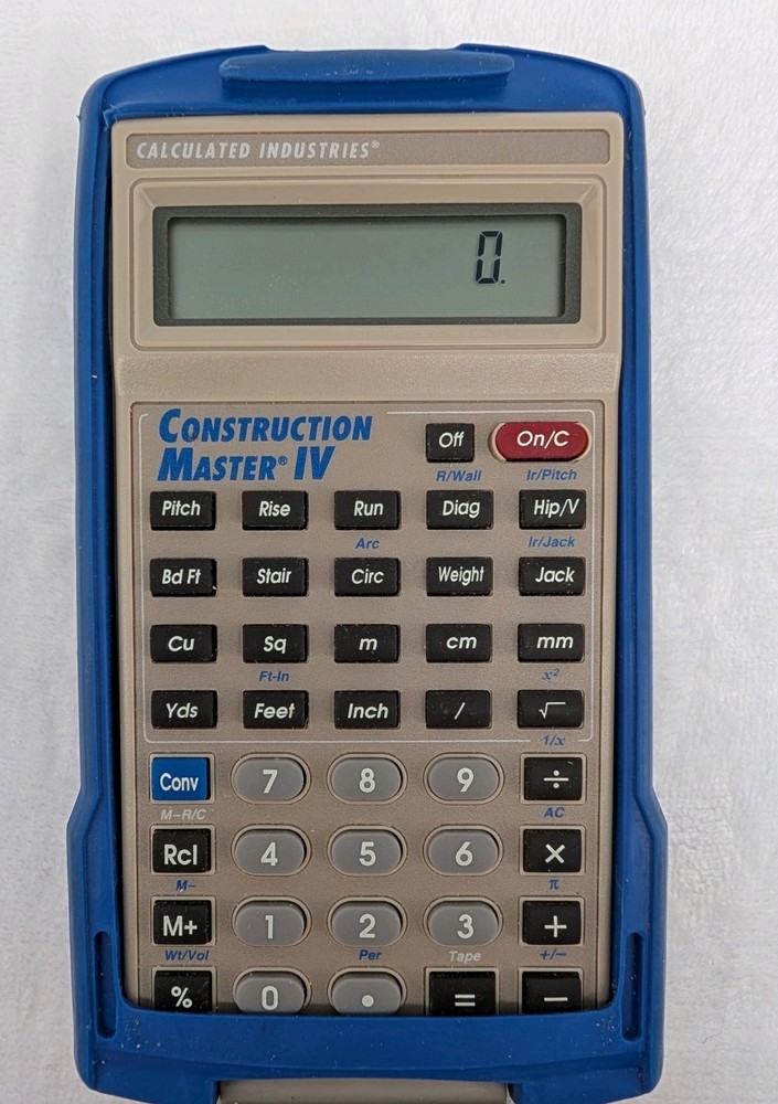 Construction Master IV Calculator w/ Case and zipper case.