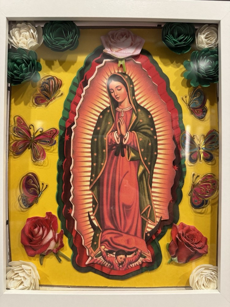 Hand Made Virgen De Guadalupe Shadow Box
