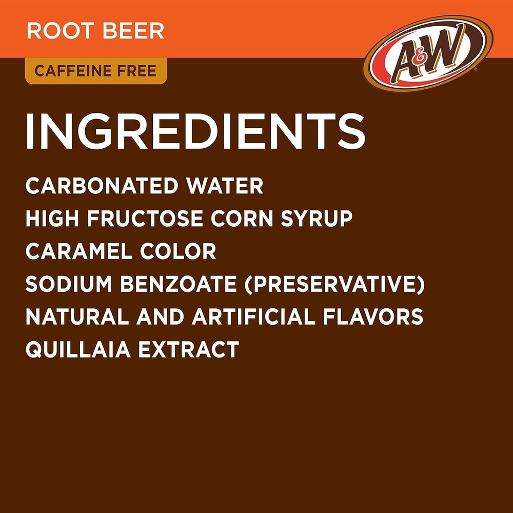 A&W Root Beer Soda, 12 fl oz cans, 12 pack
