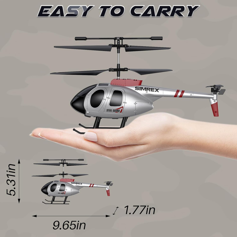 【Easy to Control】: SIMREX Remote Control Helicopter features One Key Take-Off/La