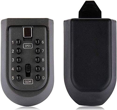 Indoor & Outdoor Key Lock Box Wall Mounted Push Button Combination Key Safe Stor