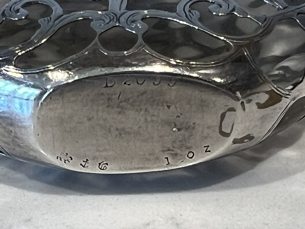 Gorham Sterling SILVER OVERLAY PERFUME FLASK