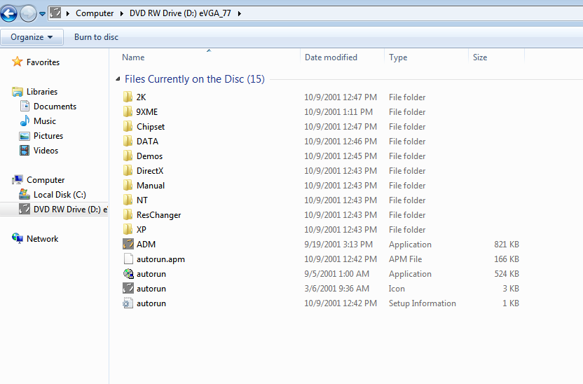 eVGA Display Driver w/ DirectX Installation CD-ROM for Windows