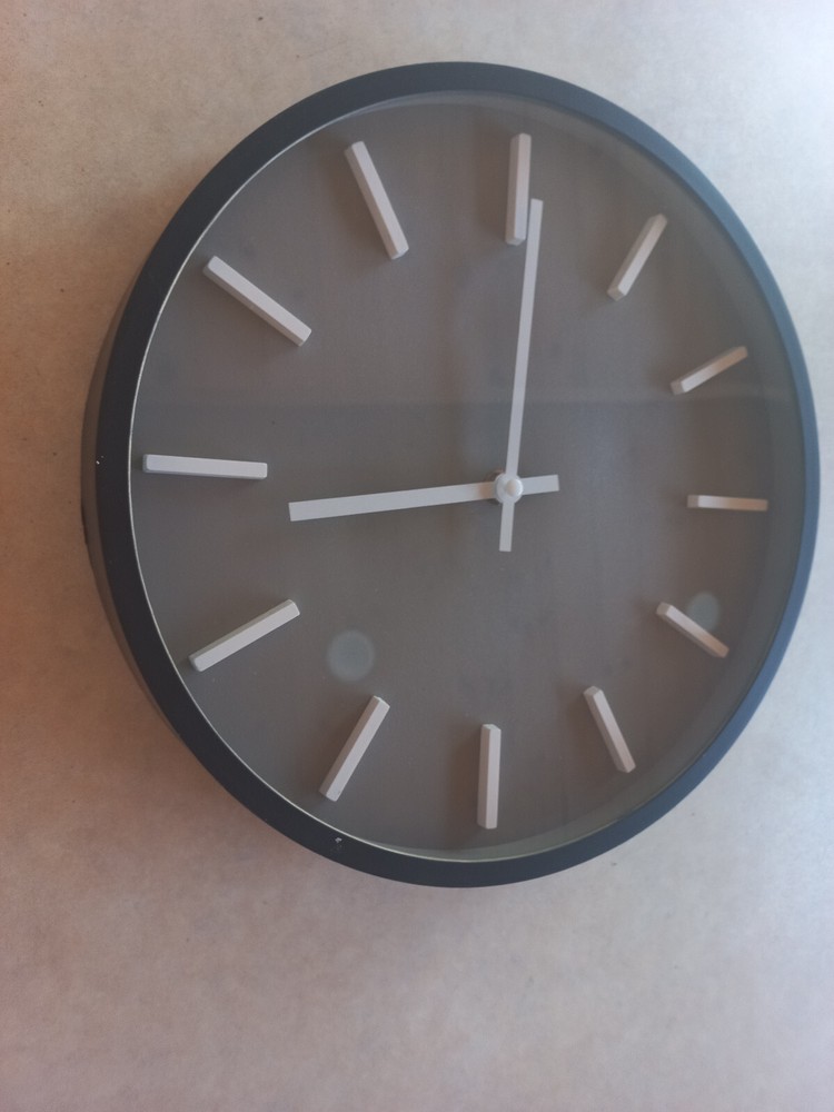 WALL CLOCK - Grey/Black  30x30x4 cm Quartz timing