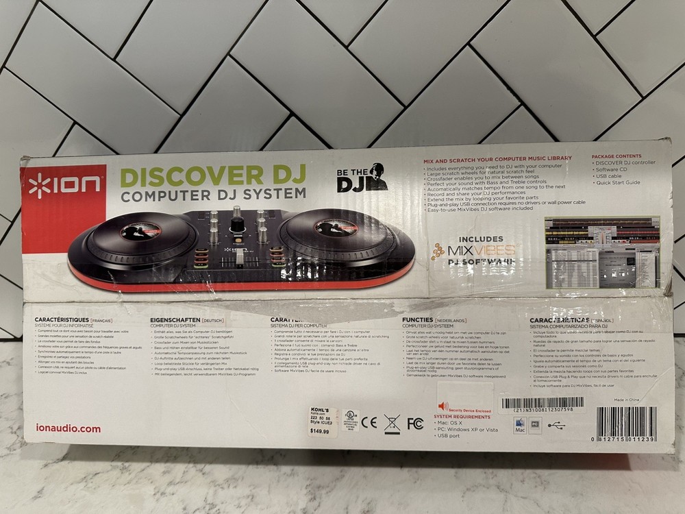 ION Discover DJ USB controller for Mac and PC DJ Equipment, Computer DJ System