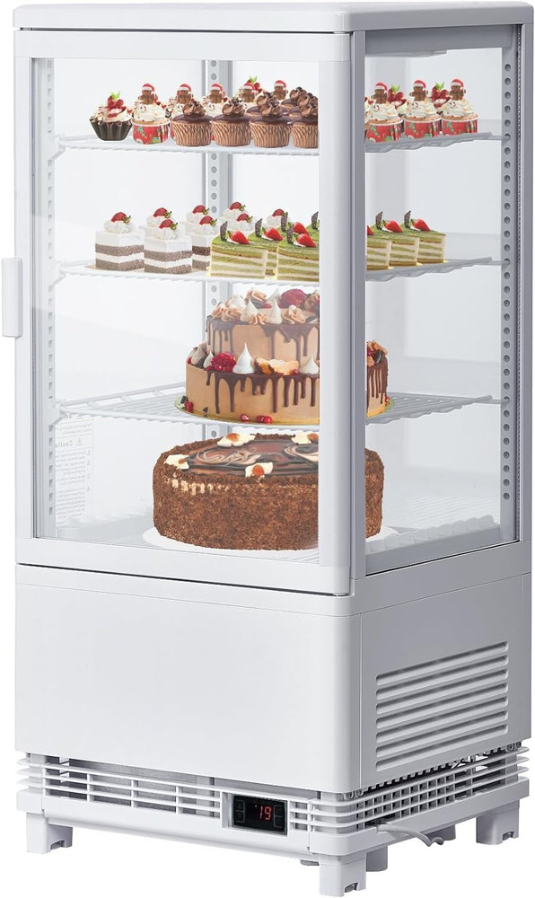 Commercial Display Refrigerator, 2.8 Cu.Ft Display Refrigerator Cooler with LED
