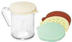 Tablecraft 166F Kitchen Dredge, 10 oz. Capacity, Three Lids