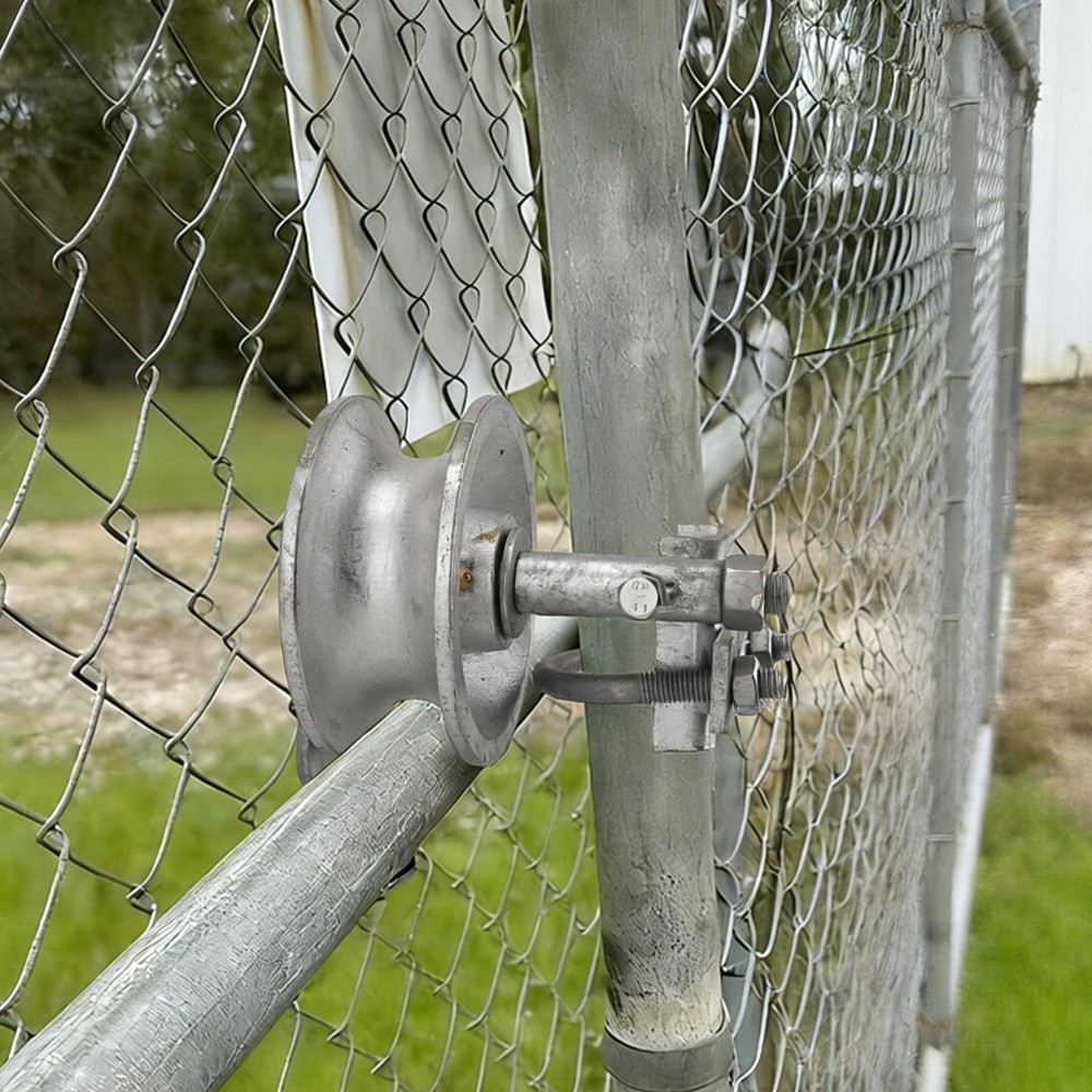 Sliding Gate Rollers, 5" Galvanized Steel Pipe Track Wheels for Chain Link Sl...