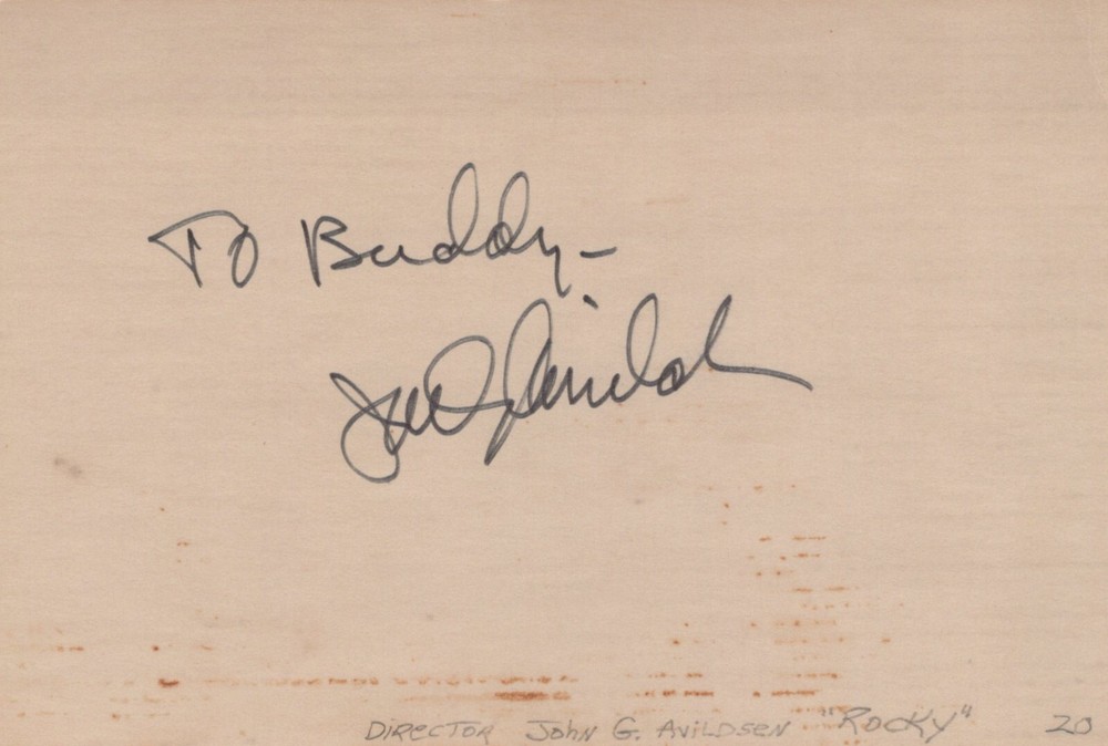 John Avildsen signed 4x6 index card Director Vintage