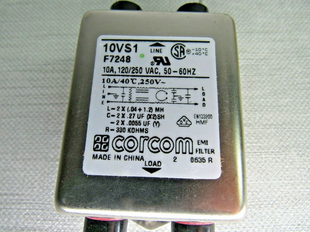 Corcom 10VS1 EMI Filter F7248 10A 120/250V
