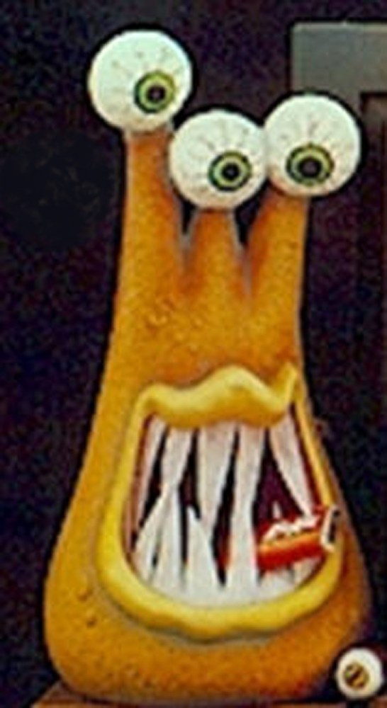 Ceramic Bisque ~~Ready to Paint ~~Three Eyed Monster Candy Server