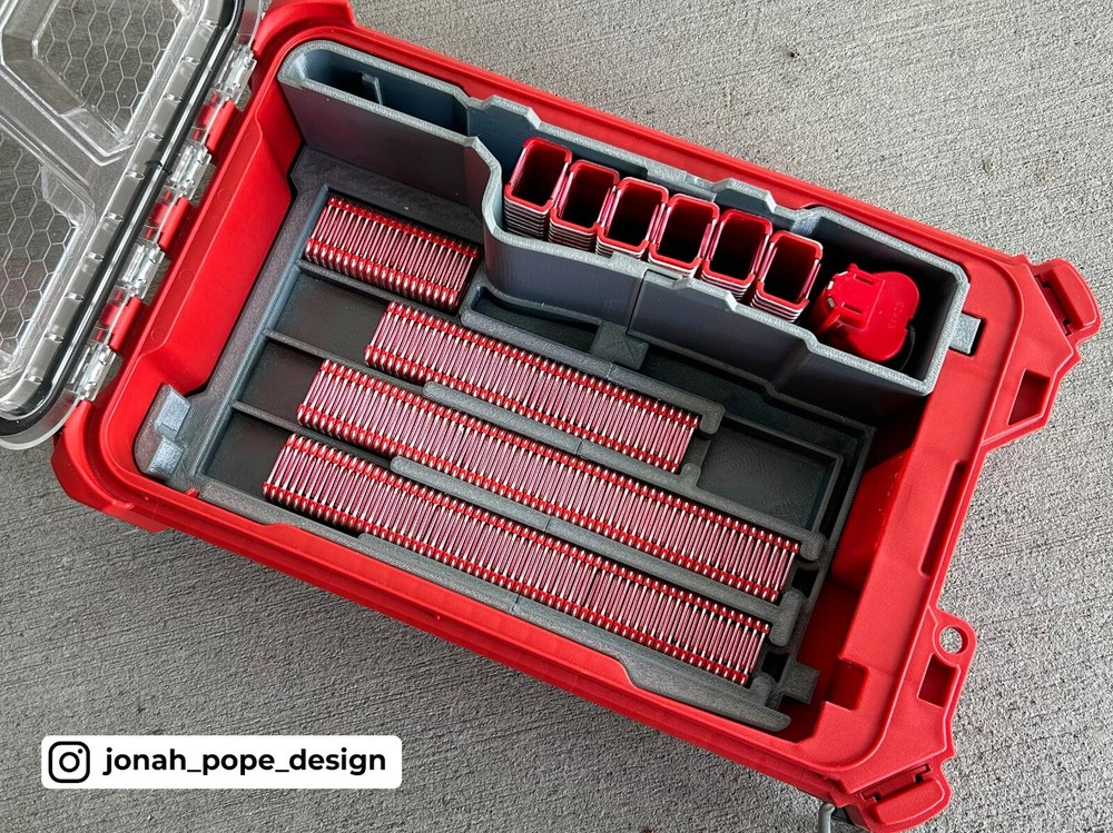 Milwaukee Packout Insert for M12 Cable Stapler | Jonah Pope Design (Insert-only)